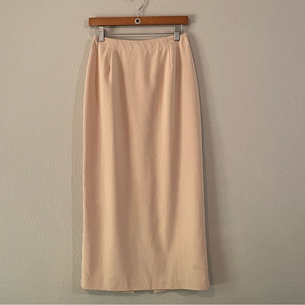 Vintage MICHELE Butter Yellow Midi Skirt